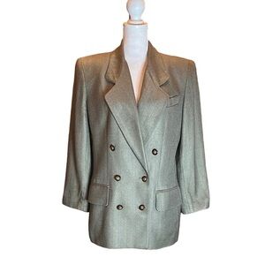 STIRLING COOPER Vintage Taupe Double-Breasted Suit Jacket/Blazer Size 6